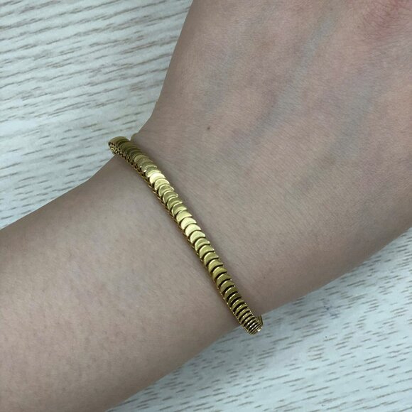 Accessories - Gold Herringbone Bracelet